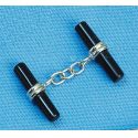 Sterling Silver Onyx Cufflinks 2